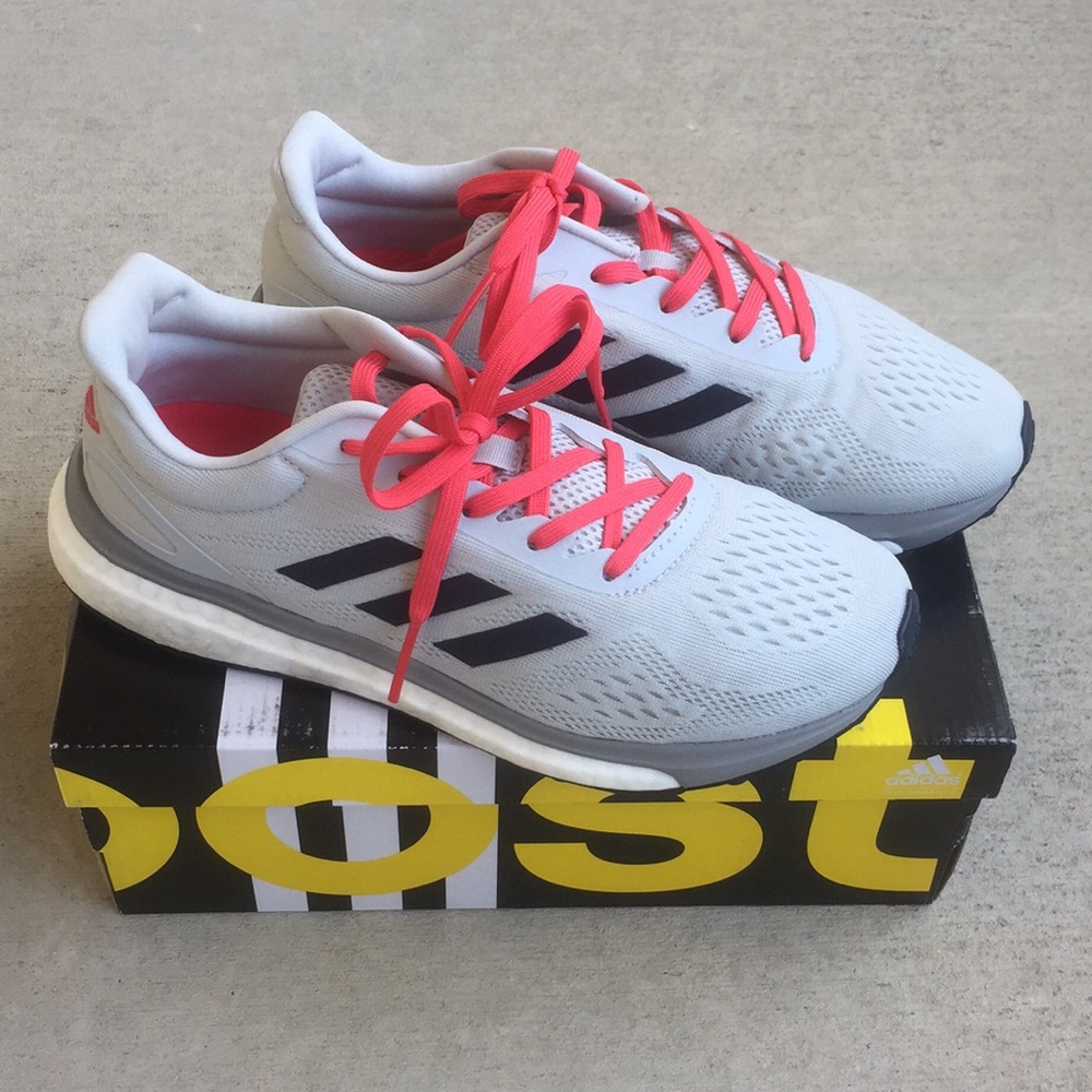 (NEW) Adidas Sonic Drive Running Shoes Grey/Pink
